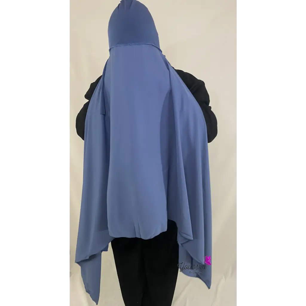 Hijab à Enfiler Soie de Médine Luxe Bleu Cobalt