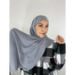 Hijab à Enfiler Soie de Médine Luxe Gris