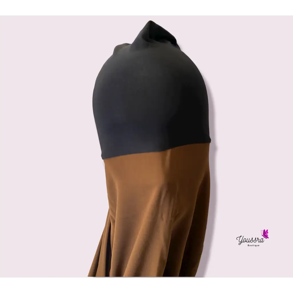 Hijab à Enfiler Soie de Médine Luxe Marron