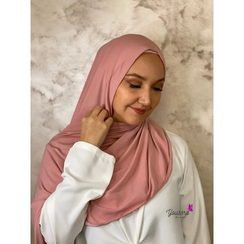 Hijab en Jersey Luxe Rose