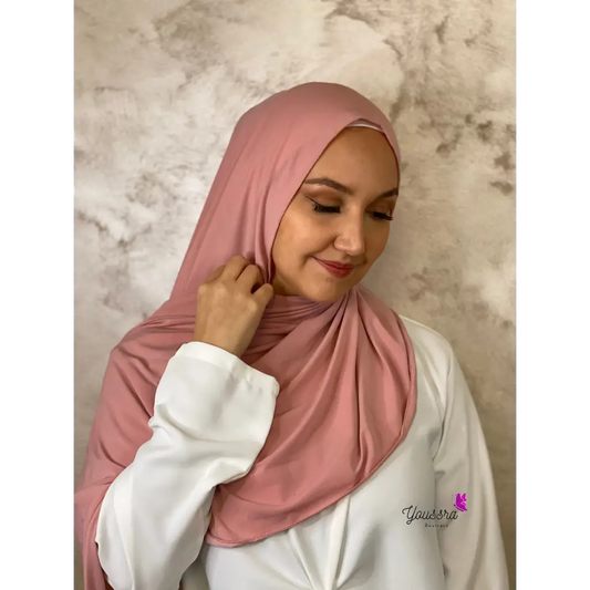 Hijab en Jersey Luxe Rose