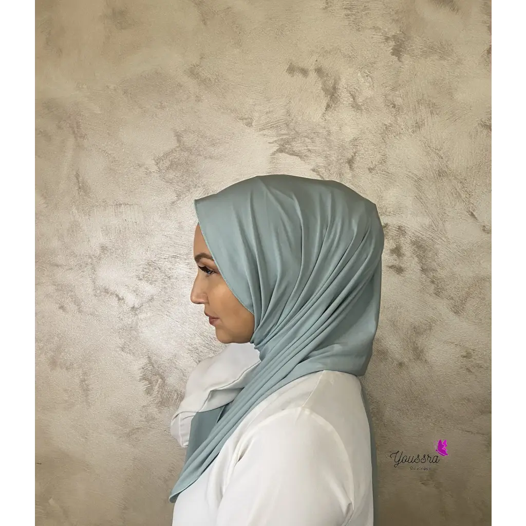 Hijab en Jersey Luxe Vert D’eau