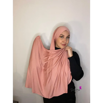 Hijab en Jersey Premium lycra à nouer - Rose