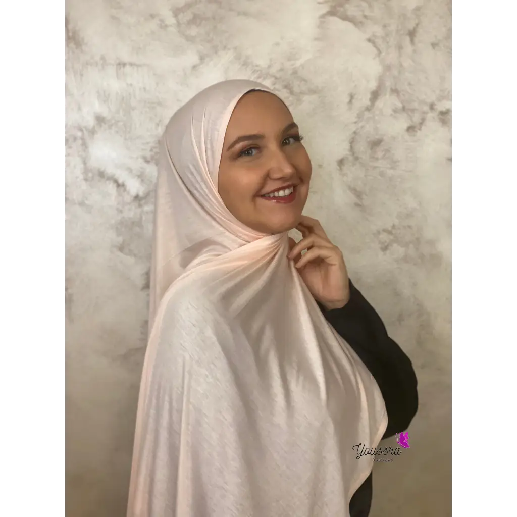 Hijab en Jersey Premium Rose Pale