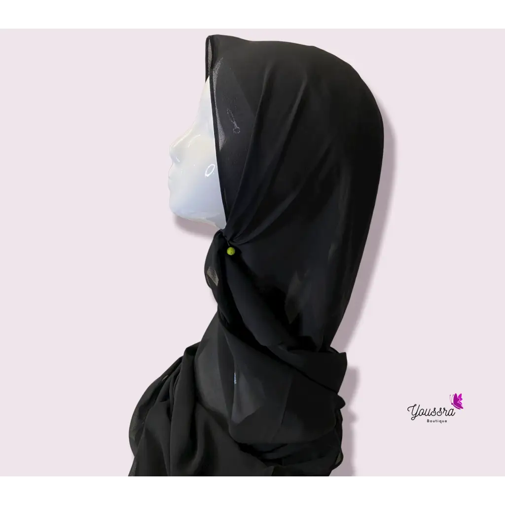 Hijab en Mousseline Noir