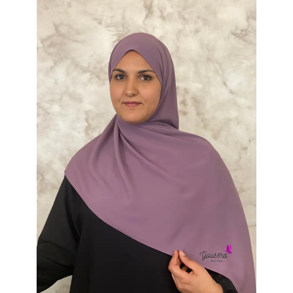 Hijab en Soie de Médine Luxe Aubergine