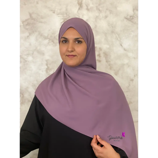 Hijab en Soie de Médine Luxe Aubergine