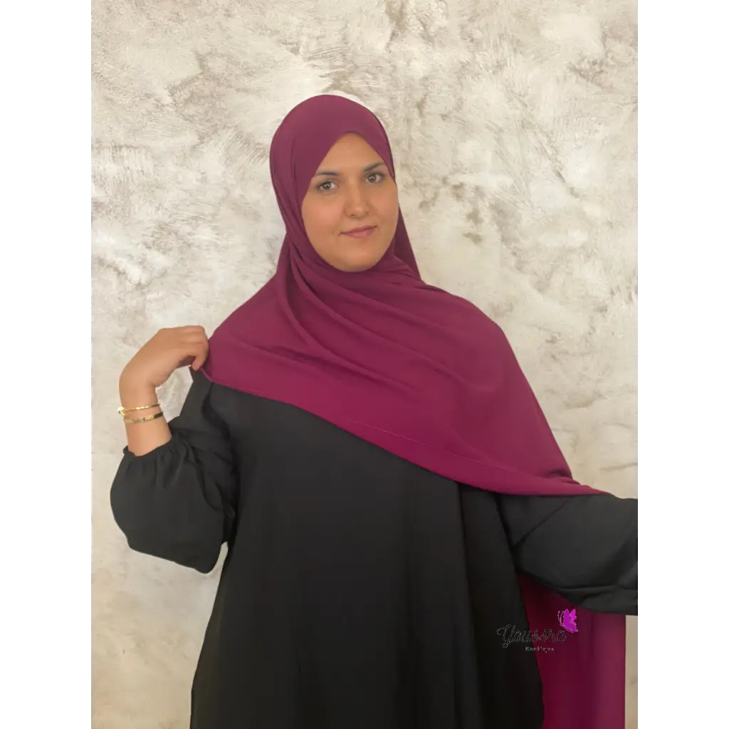 Hijab en Soie de Médine Luxe BlackBerry