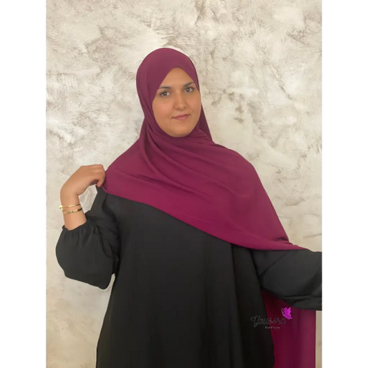 Hijab en Soie de Médine Luxe BlackBerry