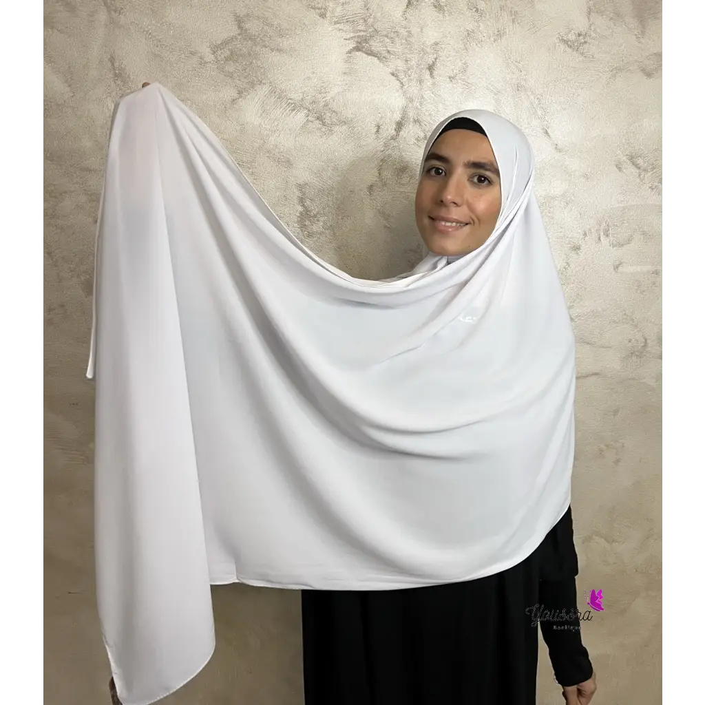 Hijab en Soie de Médine Luxe Blanc