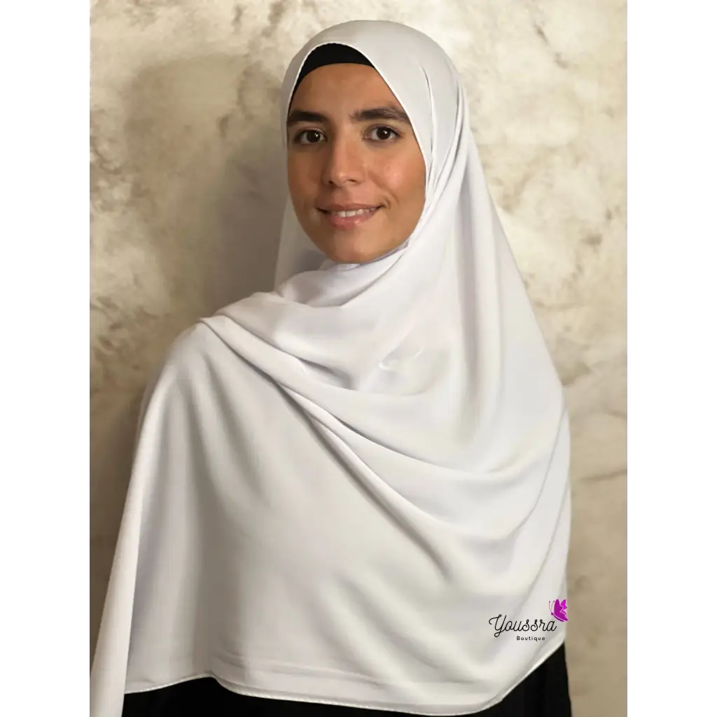 Hijab en Soie de Médine Luxe Blanc