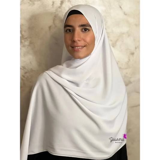 Hijab en Soie de Médine Luxe Blanc