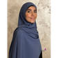 Hijab en Soie De Médine Luxe Bleu Grisé