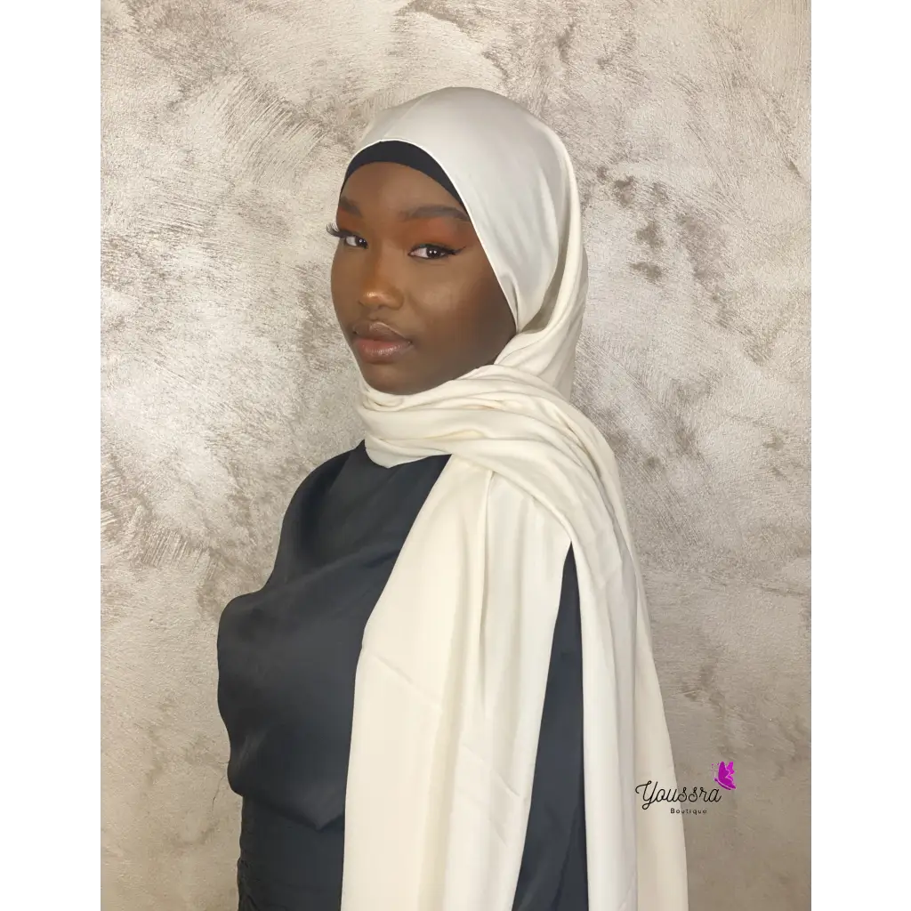 Hijab en Soie de Médine Luxe Crème