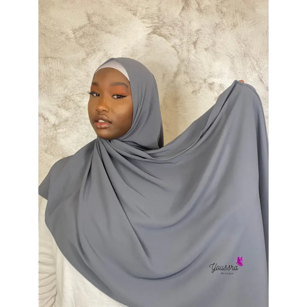 Hijab en Soie de Médine Luxe Gris