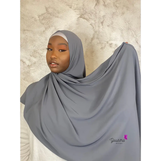 Hijab en Soie de Médine Luxe Gris