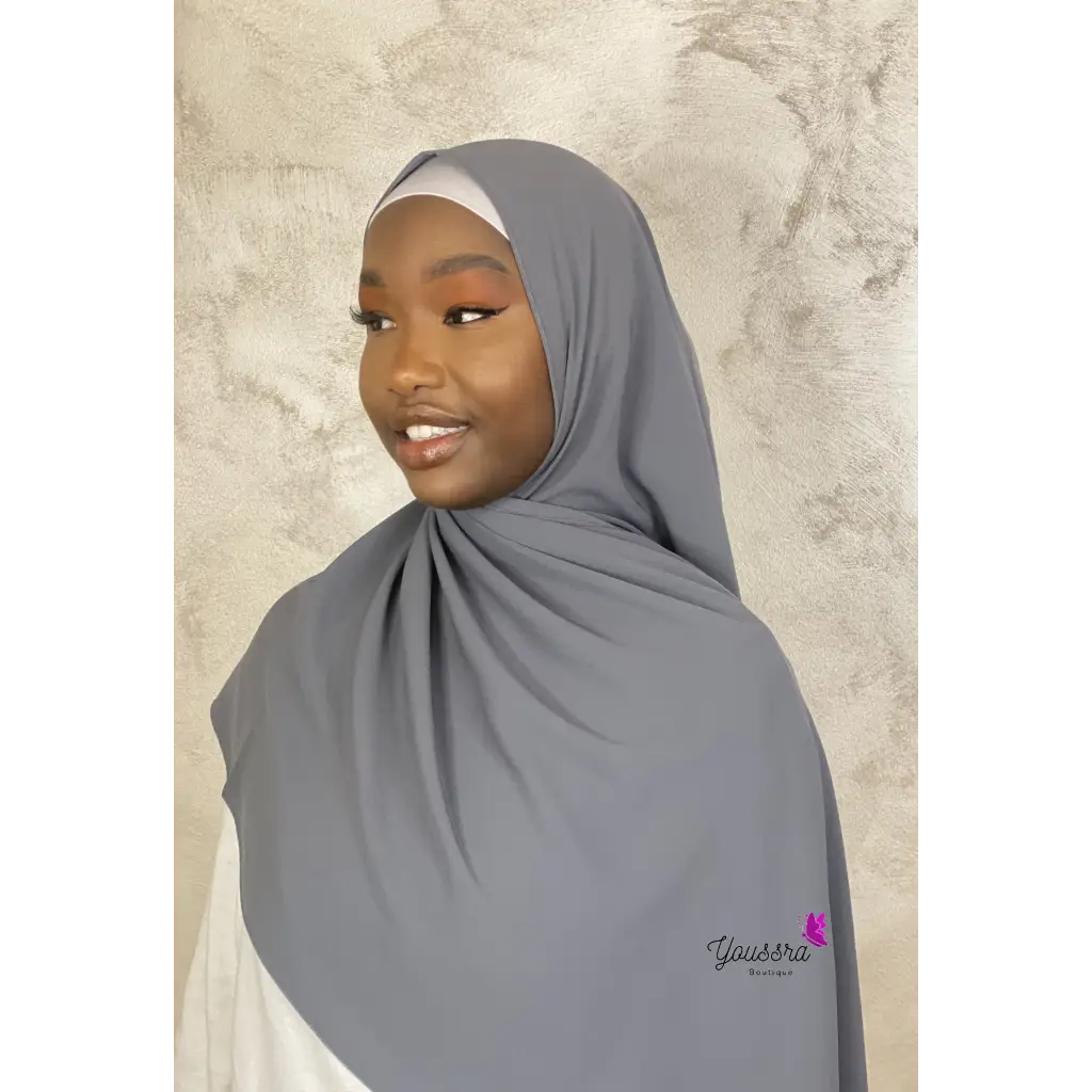 Hijab en Soie de Médine Luxe Gris