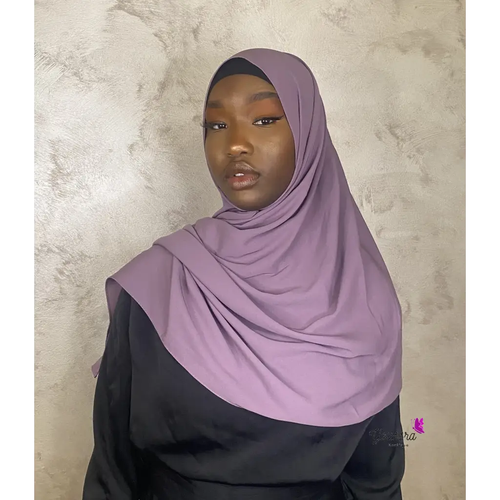 Hijab en Soie De Médine Luxe Mauve