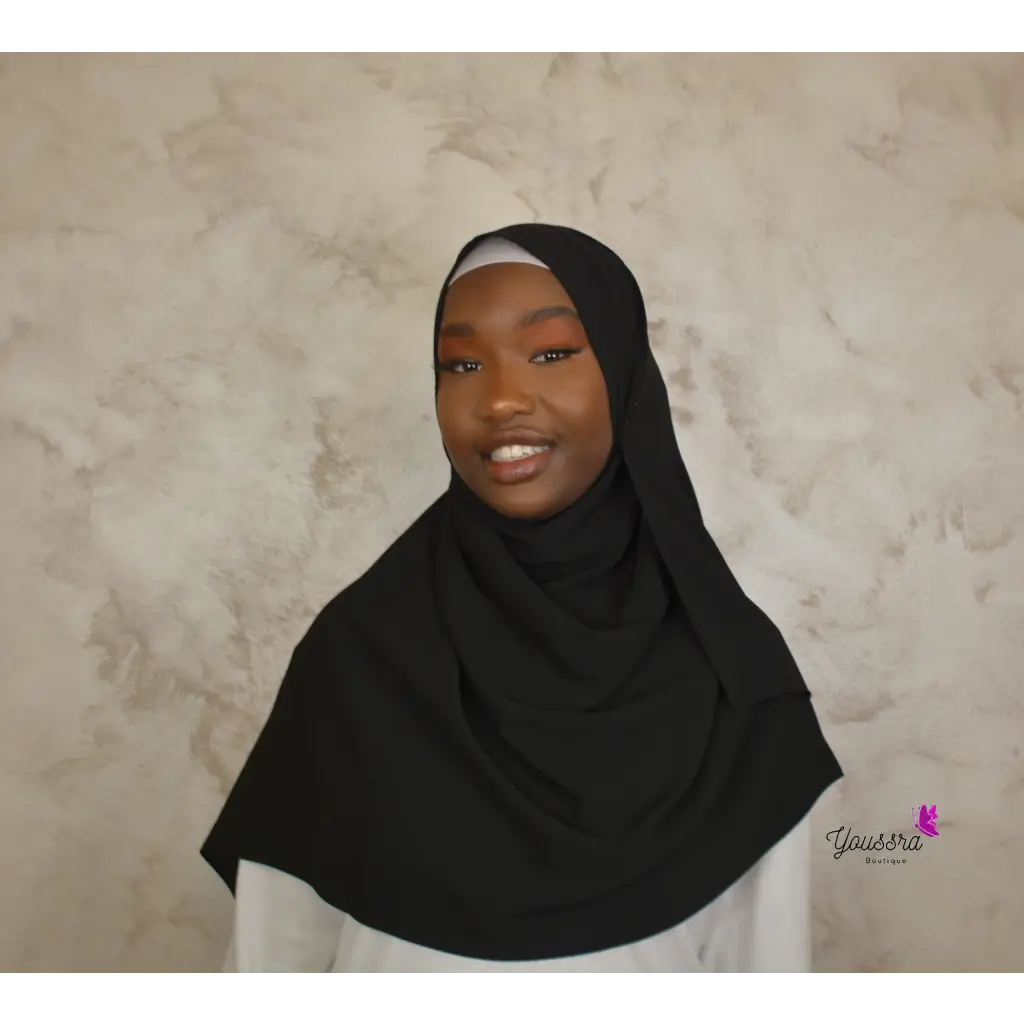 Hijab en Soie de Médine Luxe Noir