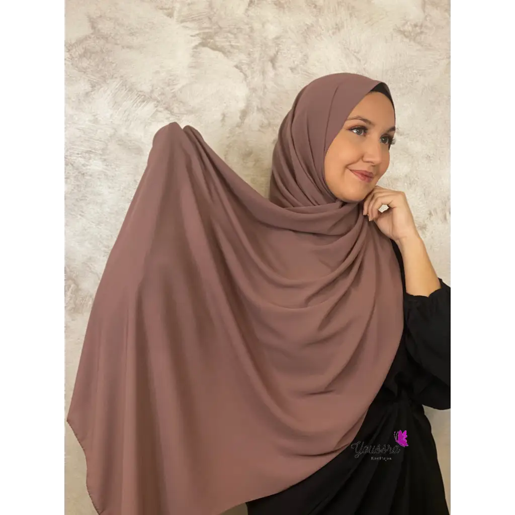 Hijab en Soie de Médine Luxe Taupe