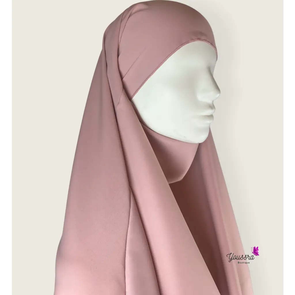 Jilbab 2 Pièces en Soie De Médine - Rose